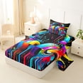 thumbnail image 2 of Erosebridal Kids Video Headphones Twin Sheet Sets,Multicolor Splash Ink Bedding For Boys 3 Pieces, 2 of 6