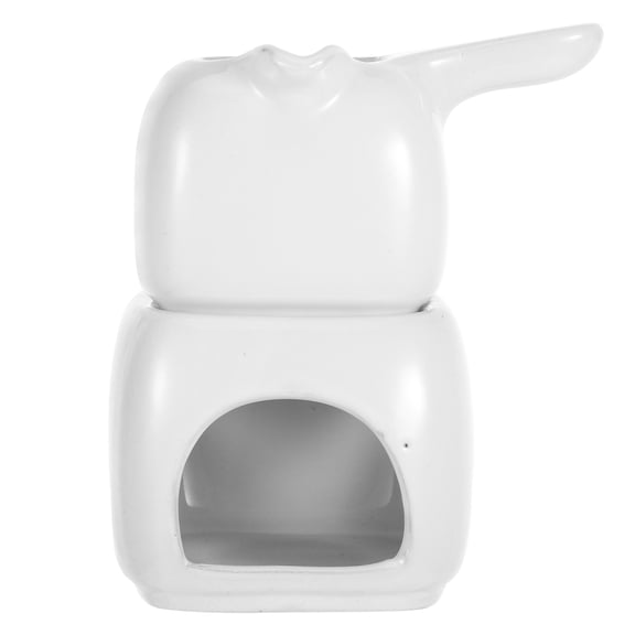 BEADCEST White Ceramic Chocolate Melting Mug for Easy and Quick Dessert Preparation at Home