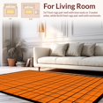 thumbnail image 2 of Flatwoven High Traffic Area Rug, Vintage Orange Geometric Charm, Non Slip, Stain Resistant, Washable Area Rugs for Living Room, Bedroom(Orange, 4X6), 2 of 8