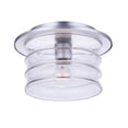 thumbnail image 3 of ZA3637-SA Craftmade Lighting Canon - 1 Light Outdoor Flush Mount-6.88 Inch Tall and 11.38 Inch Wide-Satin Aluminum Finish, 3 of 4