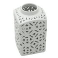thumbnail image 5 of 12" White Carved Square Ginger Jar, 5 of 7