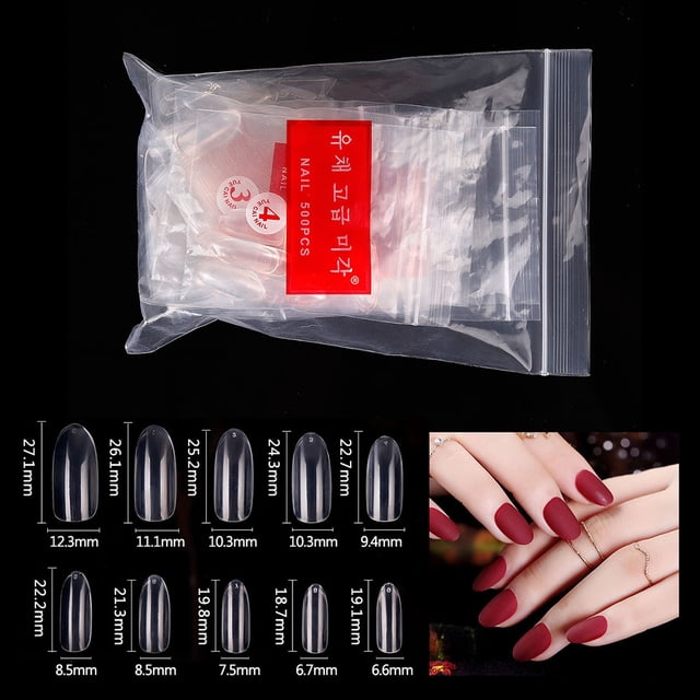 Uñas postizas 500 piezas transparentes shamjiam