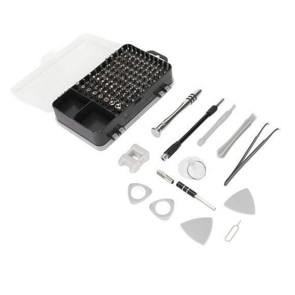 Kit de destornilladores electrónicos 112 en 1, mini destornillador magnético de precisión, herramienta de reparación DIY con estuche para PC, portátil y reloj.