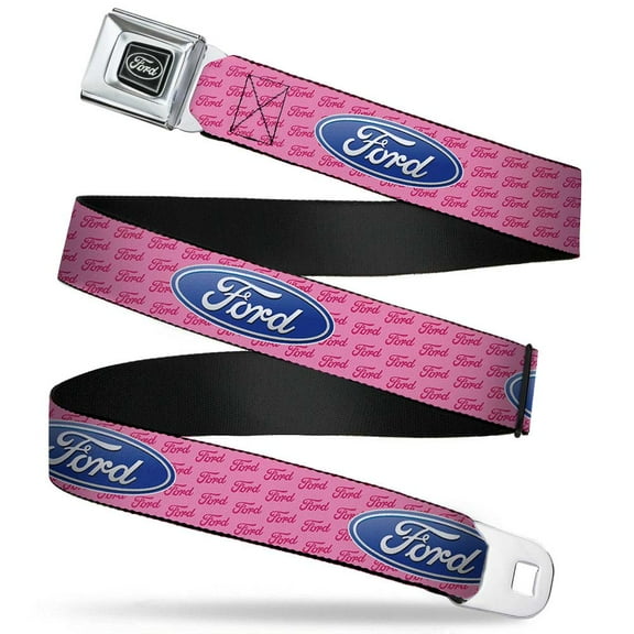 Ford Emblem Ford Oval W Text Pink Seatbelt Belt Fashion Belt Standard