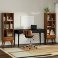 thumbnail image 3 of Simpli Home Draper 22W 6 Cubbie Bookcase with Drawer (Set of 2) in Teak Brown, 3 of 7