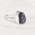 thumbnail image 3 of Simple Blue Sapphire Ring, Rough Blue Sapphire Ring, September Birthstone, Plain Ring, 925 Sterling Silver, Womens Ring, Christmas, Thanksgiving, Handmade, Statement Jewelry, Rough Gemstone Jewelry, 3 of 5