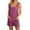 Purple-02, variant on Women’s Casual Summer Rompers Overalls Tie Knot Strap Halter Shorts Jumpsuit Pants