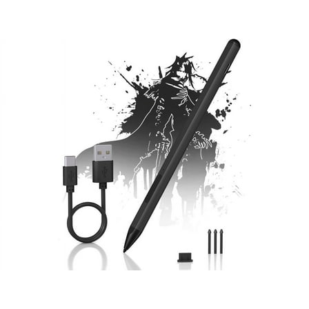 Surface Pen Stylus for Microsoft Surface Pro,4096 Pressure Sensitivity,USB-C Charging,Erasing Function,Magnetic Attraction for Windows Surface Pro 11/10/9/8/7/6/5/4/3/X,Surface Go/Book/Studio