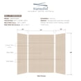 thumbnail image 5 of Transolid SWK603696-28 SaraMar 36-in X 60-in X 96-in Glue to Wall 3-Piece Shower Wall Kit, Cashew, 5 of 7
