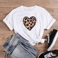 thumbnail image 3 of Womens Valentine'S Day Blouses Short Sleeve Lover Heart Graphic Petite Tops for Women,White,M, 3 of 3
