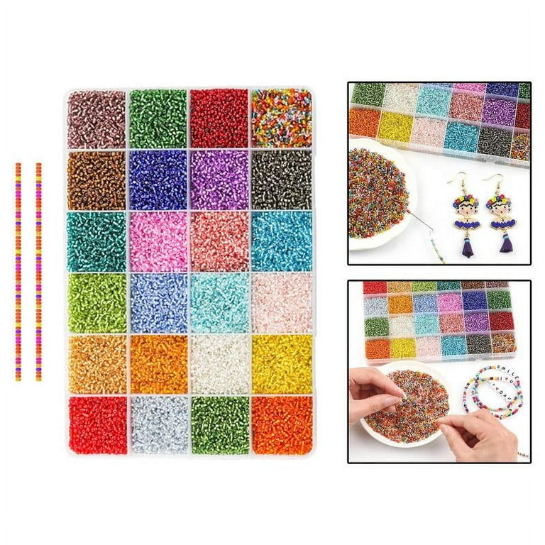 Buy Seed Beads for Jewelry Making - Seed Bead Kit - Bracelet Making Kit  with Small Beads for Jewelry Making - 2mm Beads for Plastic Seed Beads - Waist  Beads Kit Online at desertcartINDIA