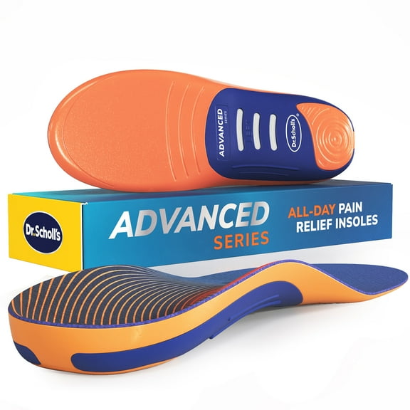 Dr. Scholl’s Advanced Pain Relief Insoles for Men Women, Heavy Duty Orthotics Inserts, Plantar Fasciitis & Arch Support, Flat Feet, Shock-Absorbing