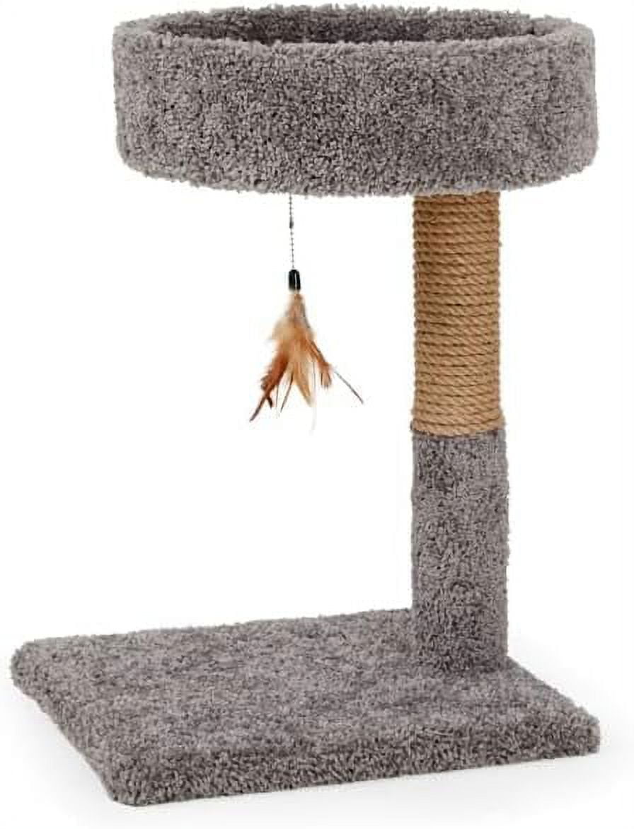 lookout loft cat tree perch with scratching post, 24" h