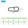 thumbnail image 2 of Uxcell 0.7" Stainless Steel Fishing Quick Snaps Clips Oval Split Rings Fishing Tackle Black 200 Pack, 2 of 6