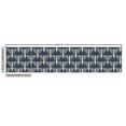 thumbnail image 3 of Ambesonne Geometric Fabric by the Yard Upholstery, Classic Triangles Lines, 10 Yards, Dark Blue Grey and Eggshell, 3 of 5