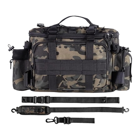 Pitycbo Fishing Tackle Bag Accessories Fit Water Bottle Fishing Pole Lines Organizer Green