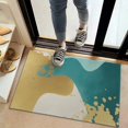 thumbnail image 2 of Teal and Gold Marble Wavy Lines Pattern Door Rugs,Washable Non Slip Door Mats Indoor,Decorative Door Mats,Entry Mat Indoor for Entrance,Bedroom,Kitchen,Bathroom,20"x32", 2 of 6