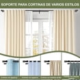 thumbnail image 2 of Barra de Cortina Doble para ventana, Tubo Cortina Doble Negro, Cortinero Doble Negro, cortineros para ventanas, Barras de cortina Ajustable doble para casa, Armario (71-142cm(28-56")), 2 of 9