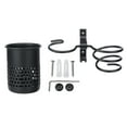 thumbnail image 4 of Wall Mount Hair Dryer Holder, Blow Dryer Holder Rack Stand, Bathroom Washroom Storage Organizer Hanging with 2 Hooks + 1 Storage Cup, 4 of 4