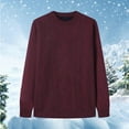 thumbnail image 2 of Yiliang Big and Tall Sweaters for Men Fall and Winter Long Sleeve Warm and Thermal Top Clothes ,Wine,3XL, 2 of 4