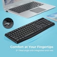 thumbnail image 2 of MK98 Wireless Keyboard, 2.4G Ergonomic, Computer Keyboard, Enlarged Indicator Light, Full Size PC Keyboard with Numeric Keypad for Laptop, Desktop, Surface, Chromebook, Notebook, Black, 2 of 4