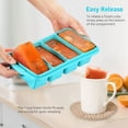 thumbnail image 2 of Silicone Freezer Tray With Lid 2Pack-Aqua Food Storage for Soup Sauce Broth Leftovers, 2 of 7