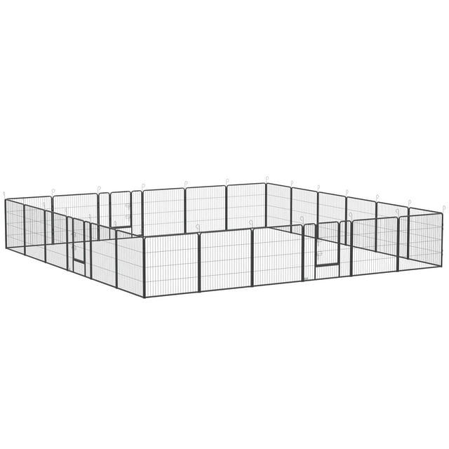 PawHut 24 Panel 31.5" Height Heavy Duty Dog Playpen for Small Medium Dogs