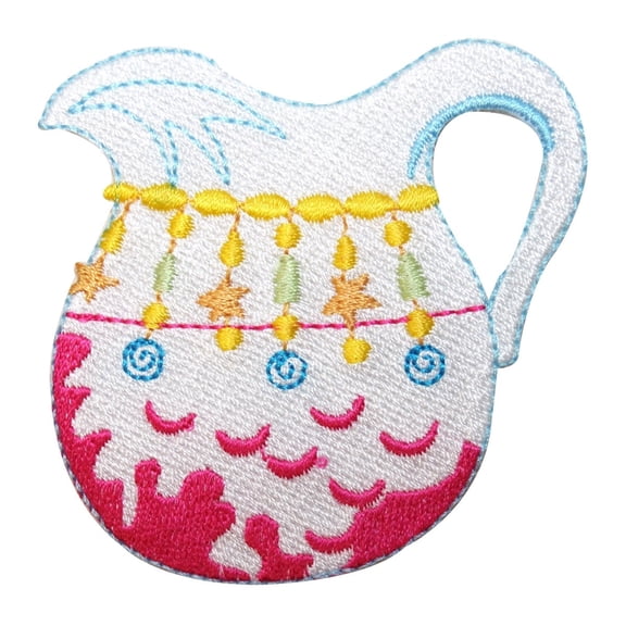 ID 1944 Glass Pitcher Patch Refreshing Summer Drink Beverage Iron On Applique