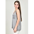thumbnail image 2 of Blusa basica con bolsillo bordado Roman Fashion/Juvenil, 19222 (Gris) gris M, 2 of 5