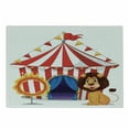 thumbnail image 1 of Circus Cutting Board, Lion and a Ring in Front of the Circus Tent Blazing Adventure Dangerous Print, Decorative Tempered Glass Cutting and Serving Board, Small Size, Multicolor, by Ambesonne, 1 of 1