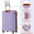 3 Pieces Luggage Sets Travel Suitcase with 8 Spinner Wheels TSA