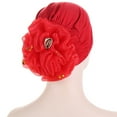 thumbnail image 4 of EnJoCho Travel Headwraps for Women Solid Flowers Head Hat Cap Headwear Turban Cap Slouchy Headwear Casual Head Wraps, 4 of 4