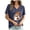 F4-Navy, variant on CAUYDY Women's Fall Halloween V Neck Shirt Lady Graphic Tee Short Sleeve Vintage Funny Family Party Matching Casual Holiday Tops Spooky Season Tee Orange Sizes 3XL