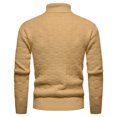 thumbnail image 2 of Gibobby Suéter cuello alto hombre Suéter de cuello alto ajustado para hombre, Tops térmicos de punto básicos informales de otoño e invierno(Amarillo,XG), 2 of 3