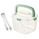 thumbnail image 2 of maquina de hielo Tipo De Prensa Bandeja De Cubitos De Hielo Reutilizable Ahorre Espacio Para Bebidas Congelador Enfriamiento Cubo De Hielo Verde, 2 of 7