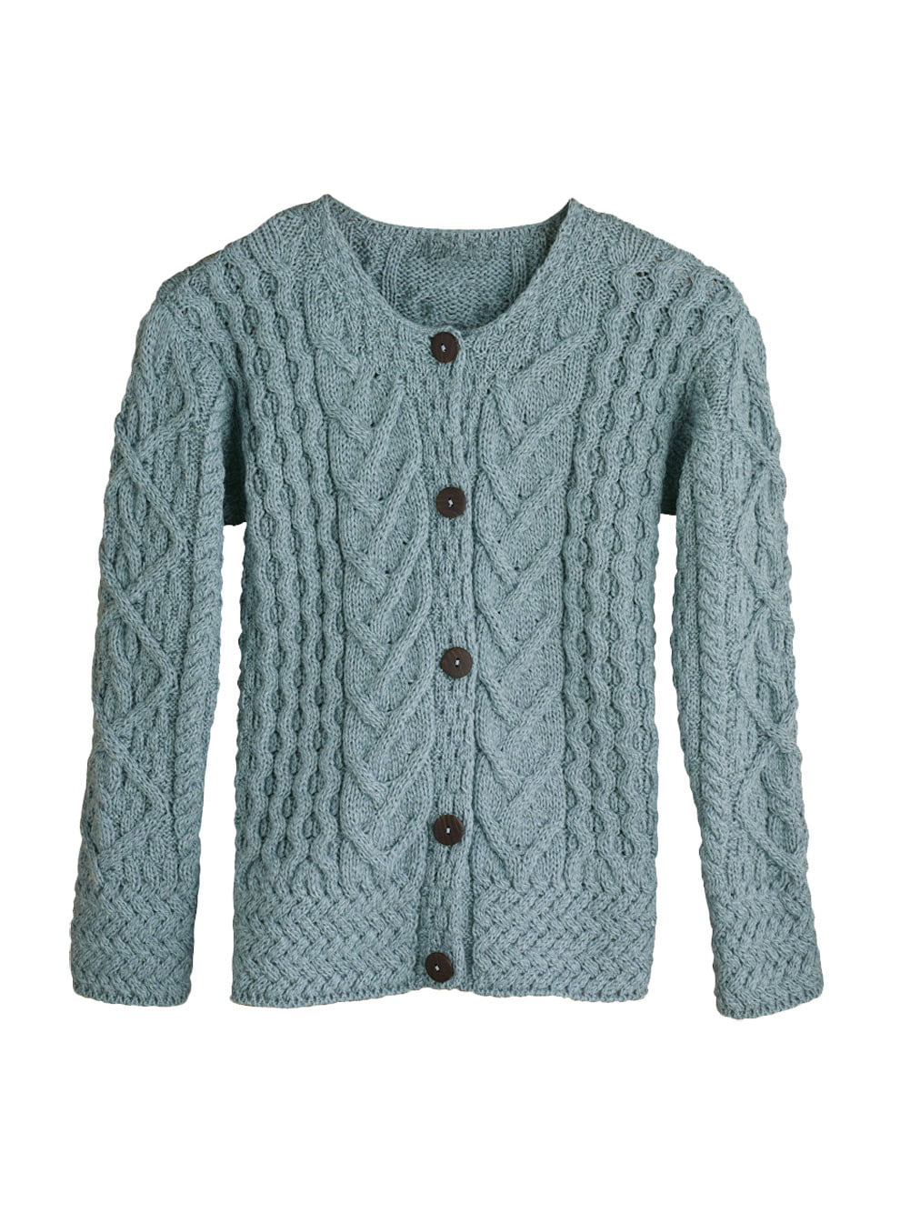 Aran Woollen Mills - Women's Button Down Sweater - Aileen Aran Cardigan ...