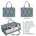 thumbnail image 2 of Large Capacity Tote Bag,Pioneer Flower Floral Print Pattern Handbag Fashion Luxury Tote Bag,15.7"x13"x 5.1" Inches,Laptop Compatible, 2 of 6