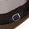 thumbnail image 4 of Sombrero fedora de paja Panamá de ala corta para playa para hombre café, 4 of 8
