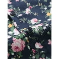 thumbnail image 6 of INSPIRE CHIC Men's Shirts Short Sleeve Floral Printed Button Front Beach Hawaiian Shirt 34 Navy Blue, 6 of 7