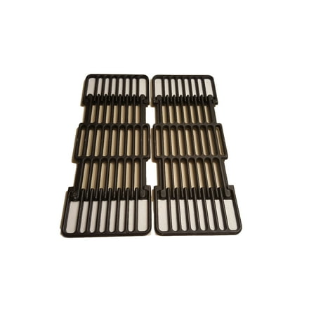 Set of three cast iron replacement cooking grids for Char-broil, Brinkmann, Charmglow, Kenmore and other gas grill modesl