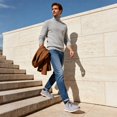 thumbnail image 2 of Zapatillas Bruno Marc para Hombre KnitFlex Breeze de Malla con Cordones Gris, 2 of 9