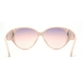 thumbnail image 4 of Womens Oversized Mod Oval Thick Temple Plastic Chic Sunglasses Pink Purple, 4 of 4