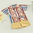 thumbnail image 3 of Vêtements d'Été pour Bébé Garçon Chemise à Boutons à Col Vache Ensemble 2 Pcs, 3 of 6