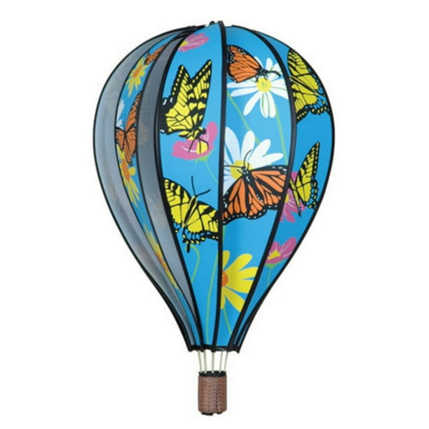 Premier Designs 22 in. Hot Air Balloon Butterflies Wind Spinner