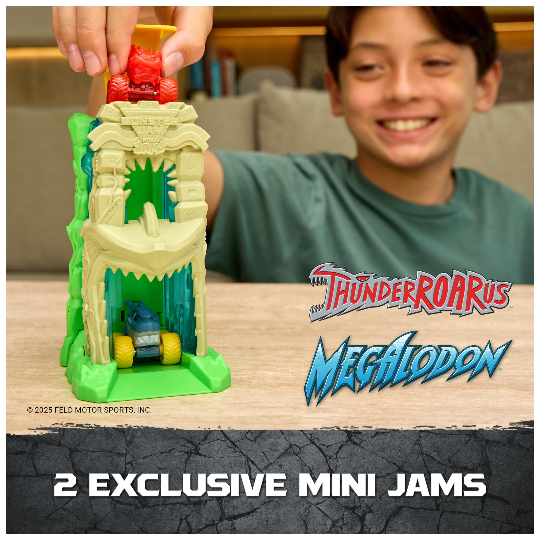 Monster Jam Mini Jams, Megalodon Jungle Blaster Launcher Playset