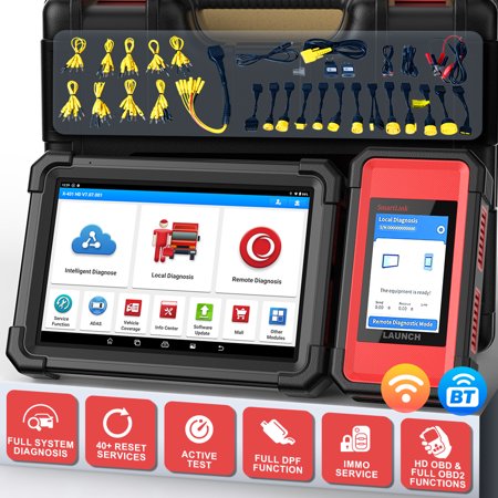 LAUNCH X431 V+ SmartLink HD Heavy Duty Truck Scanner, All System Bidirectional Diagnostic Scan Tool for Diesel Commercial Vehicle Scan Tool with DPF, Pro-gram-ming, ECU Reset, Active Test, 40+Service