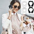 thumbnail image 4 of 8 Pieces 2 Styles Faux Collar Women, False Lapel Detachable Collar Pointed & Round, Neckline Shirt Fake Collars for Dresses Vest Blouse Skirt Half Sweater (Black & White), 4 of 7