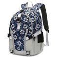 thumbnail image 1 of Mochila BLUEFAIRY Floral para portátil 15.6 pulgadas para mujeres y niñas, color gris y azul, 1 of 9