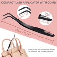 thumbnail image 5 of Lash Applicator Tool with Comb, Curved Eyelash Tweezers for Precision Placement and Application, Stainless Steel Lash Tool for DIY Eyelash Extensions, Individual Clusters, 5 of 7