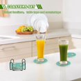 thumbnail image 7 of Haosy Set of 6 Drink Woven Coaster with Holder Heat Resistant Non-Slip Bar Coasters 4 Inches Clock Moon Star, 7 of 7